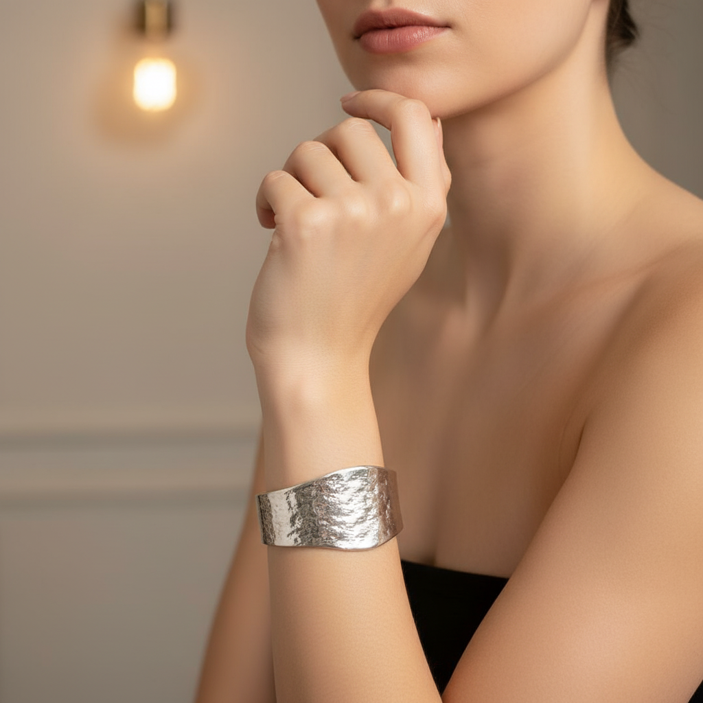 Textured Silver Kada