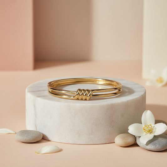 Dainty Twisted Gold Kada