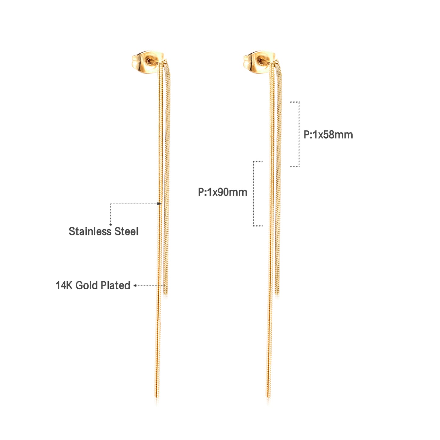 Elegant Gold Drop Earrings