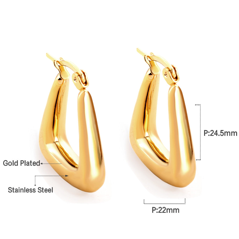 Triangle Hoop Earrings