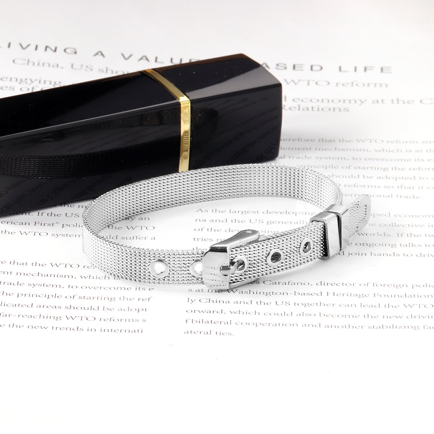 Watch Belt Silver Bracelet