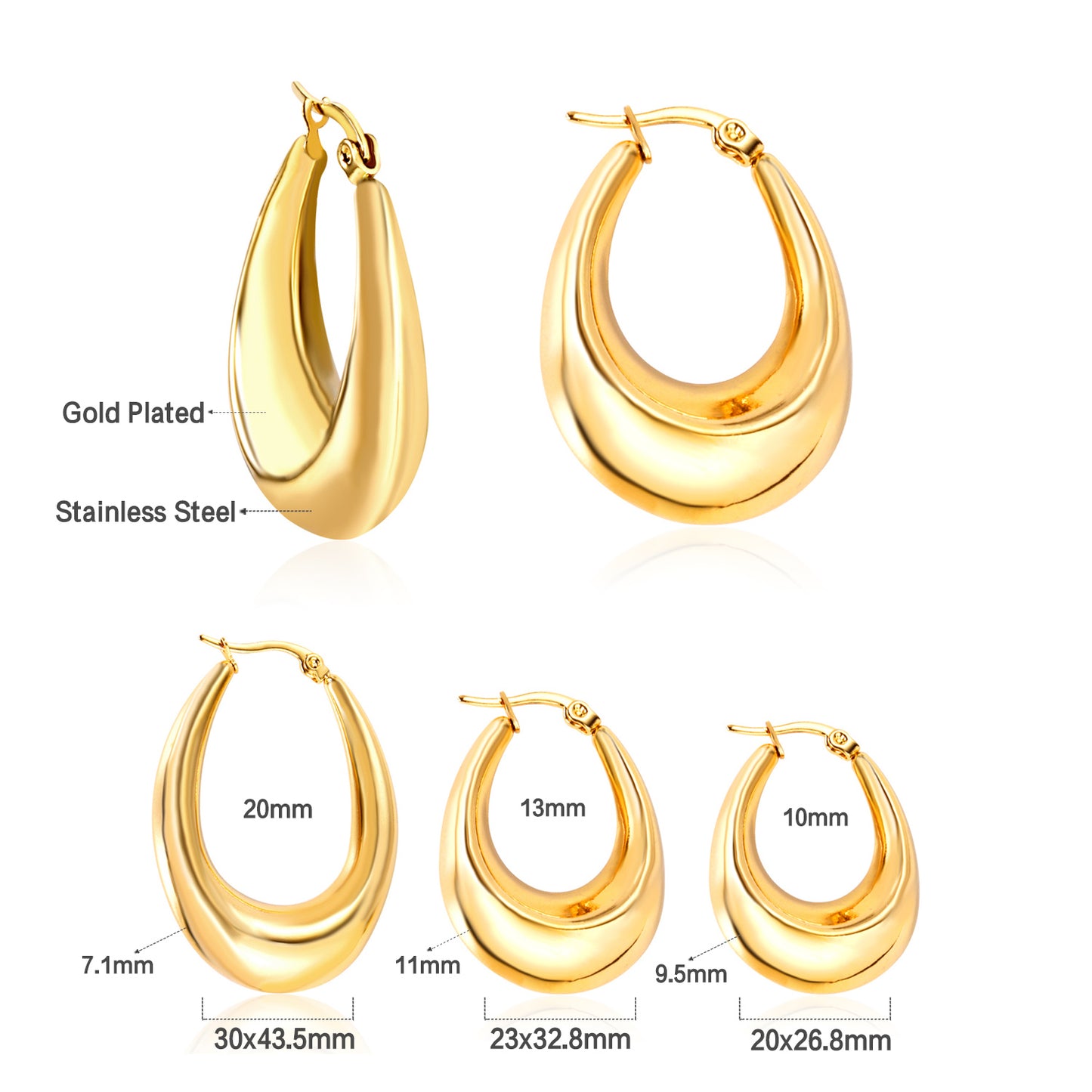 Elegant Golden Hoop Earrings