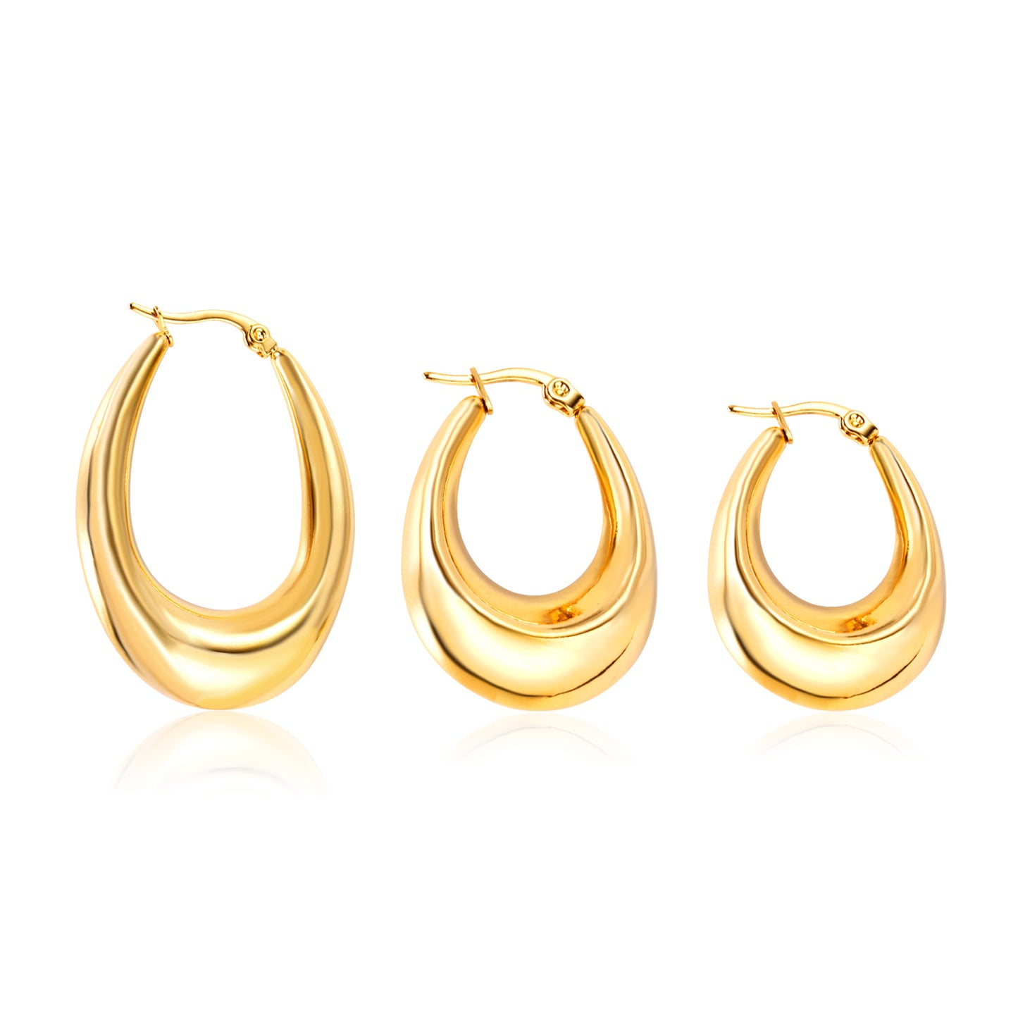Elegant Golden Hoop Earrings