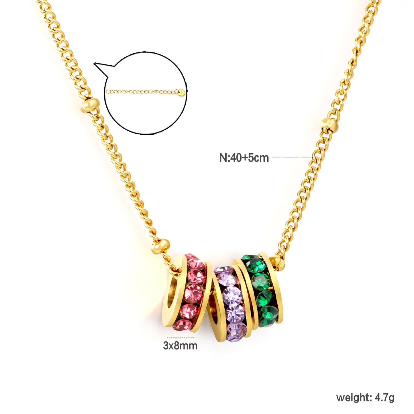 Triple Charm Necklace