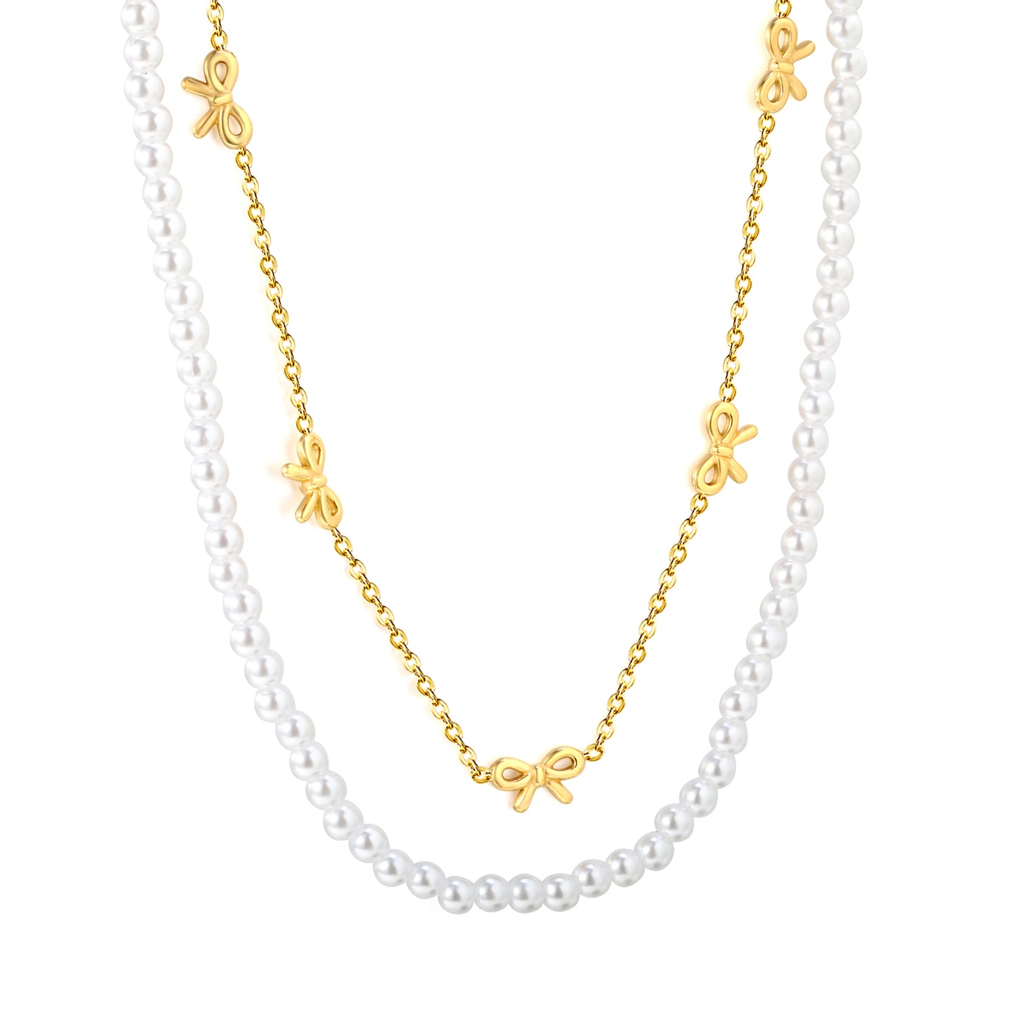 Pearl Bow Necklace