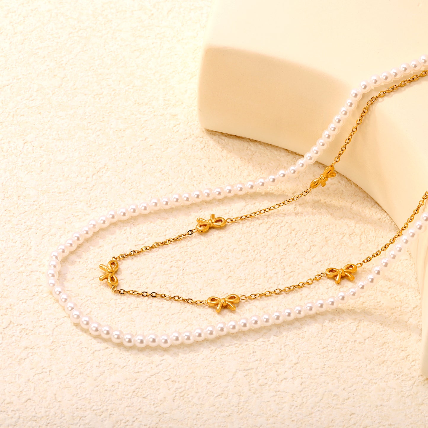 Pearl Bow Necklace