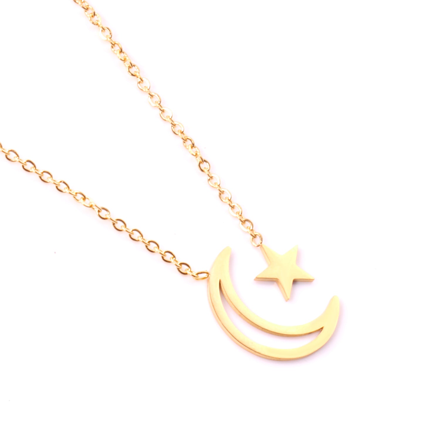 Interlock Star Moon Necklace