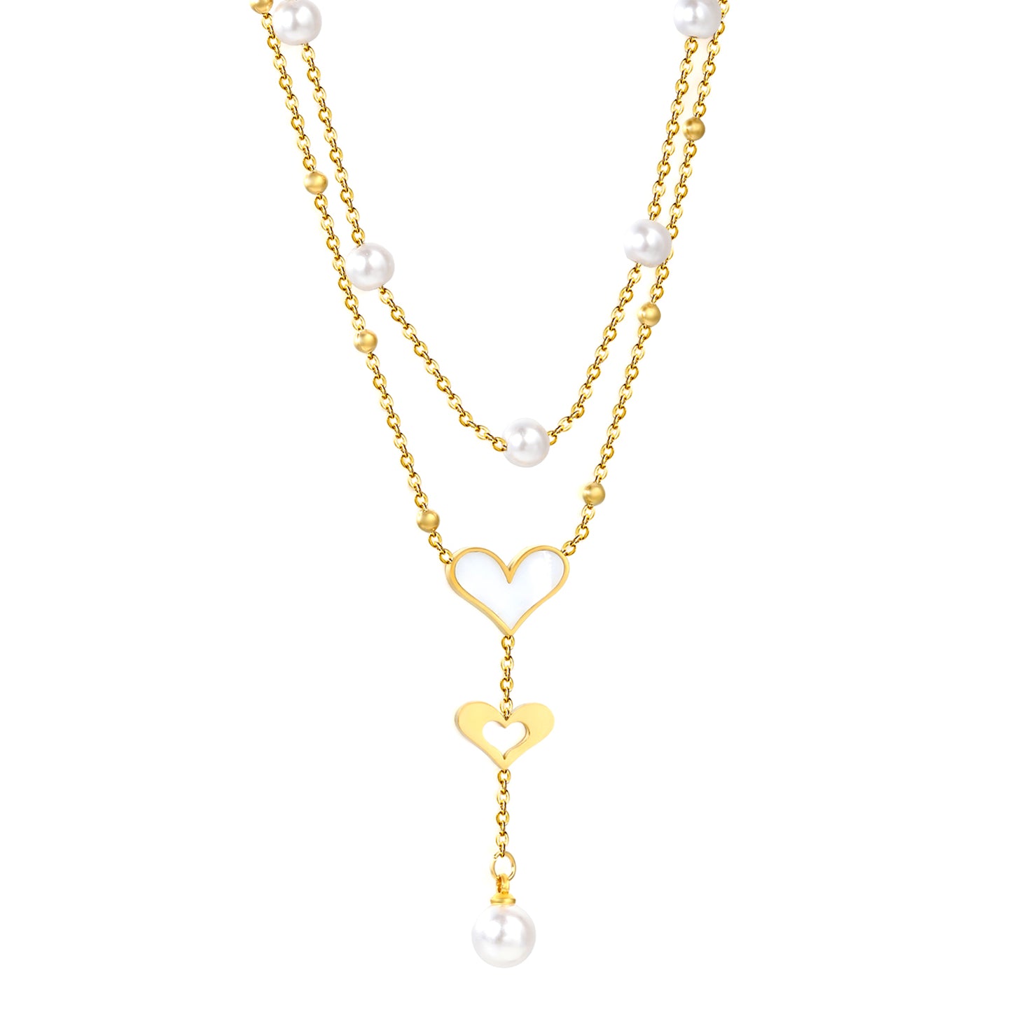 Dual Heart Layered Necklace