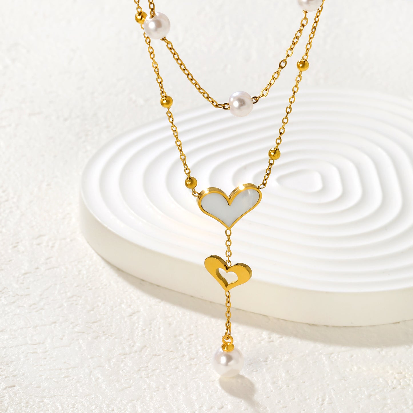 Dual Heart Layered Necklace