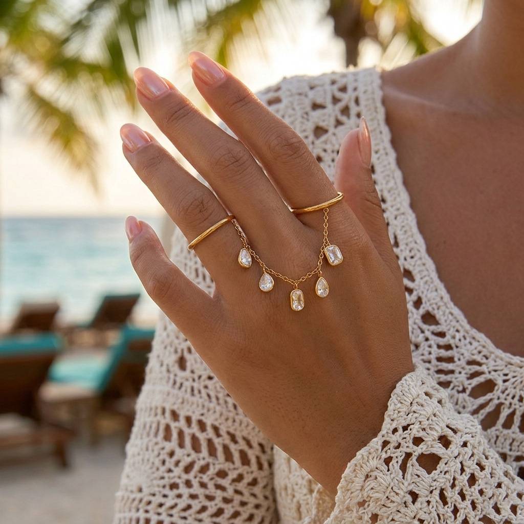 Crystal Veil Ring