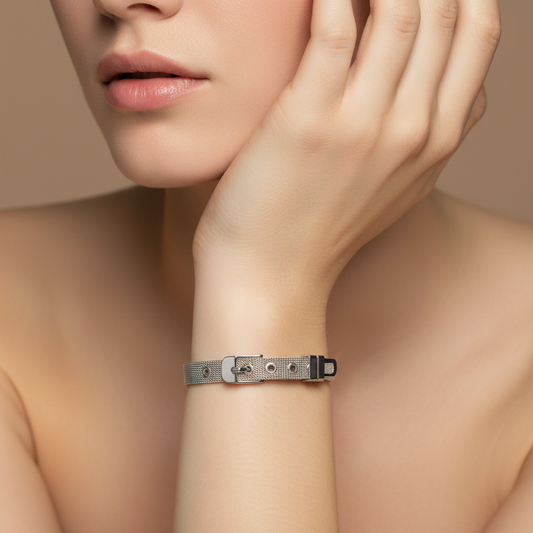 Watch Belt Silver Bracelet
