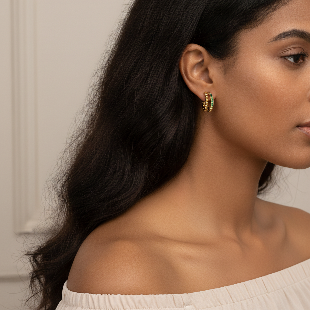C Stud Earrings