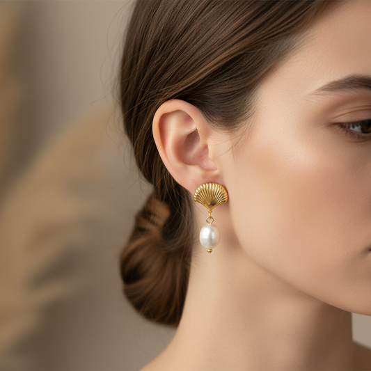 Zig Zag Pear Earrings