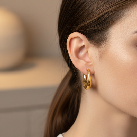 Elegant Golden Hoop Earrings