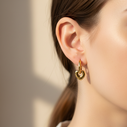 Interlocked Heart Earrings