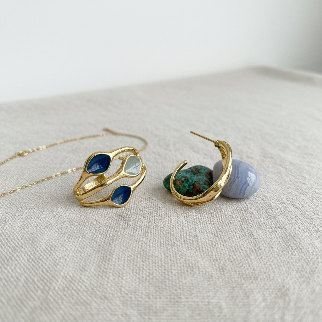 Abstract Wave Earrings