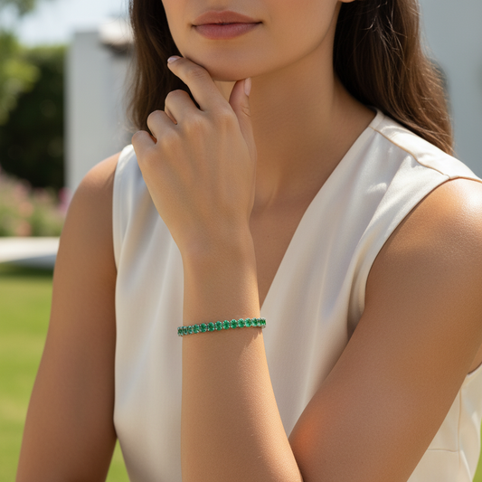 Tennis Emerald Bracelet