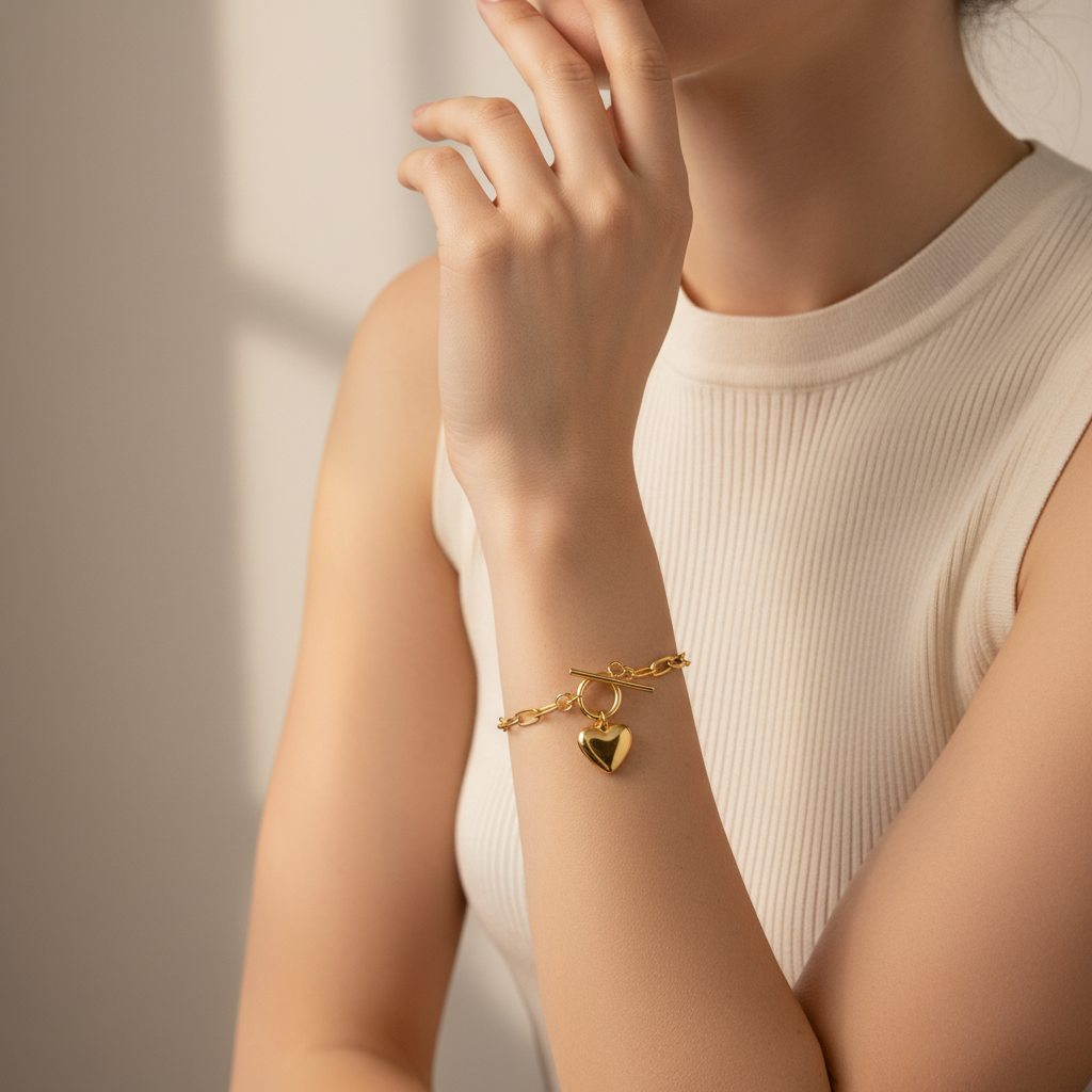 Heart Chain Bracelet