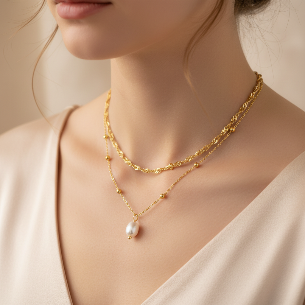 Twisted Pearl Necklace