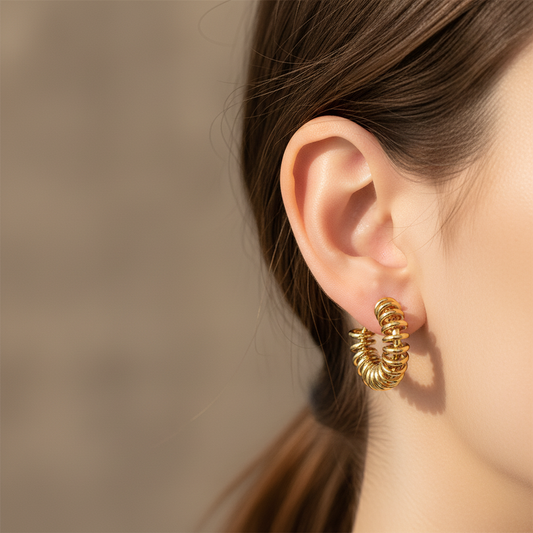 Spiral Arc Earrings