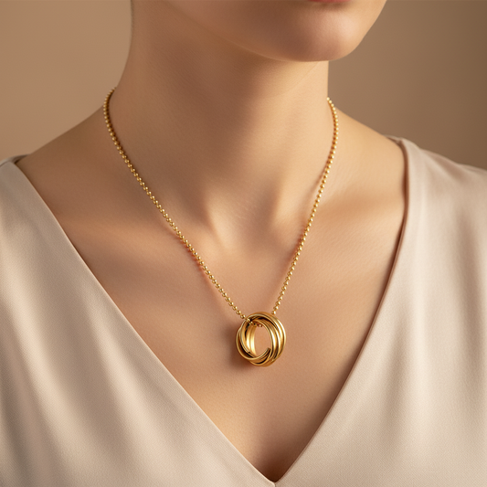 Linked Ring Necklace