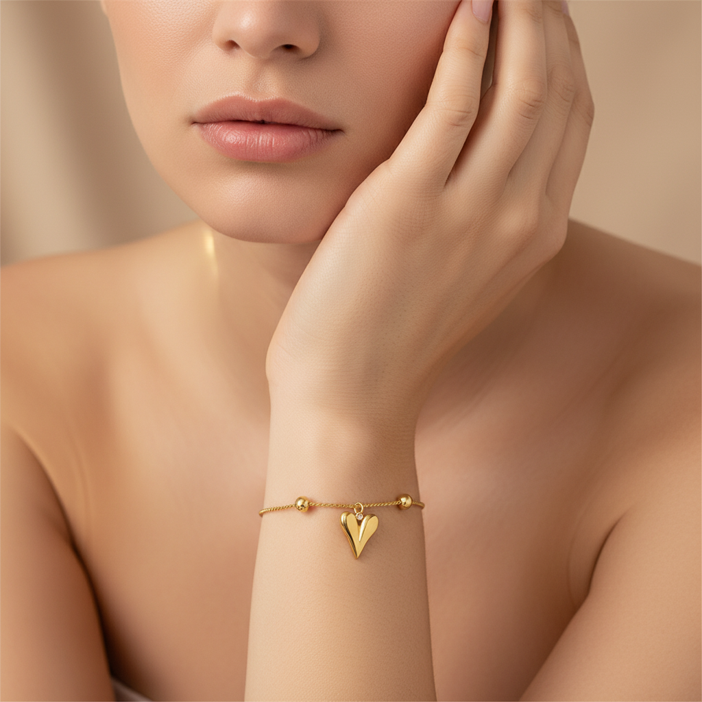 Adjustable Heart Bracelet